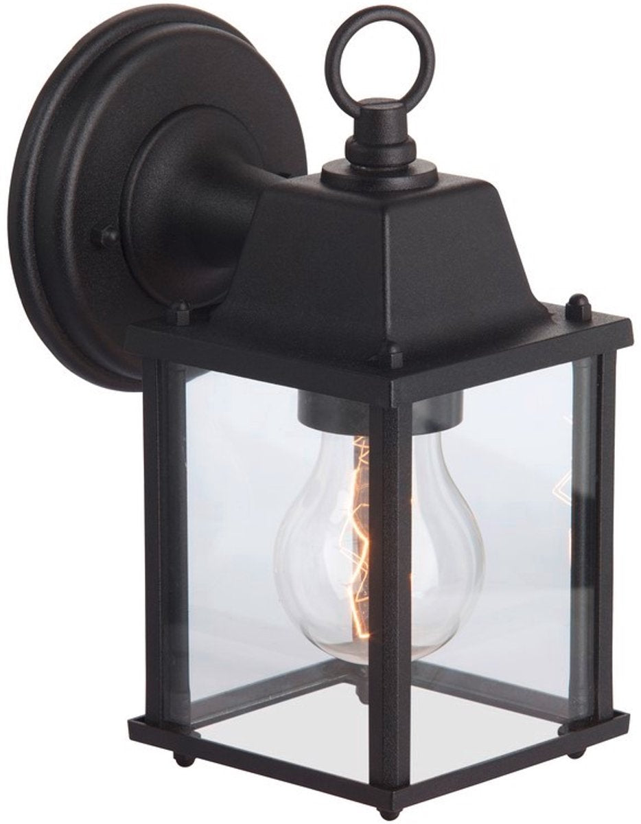 Brilliant irvin - buiten wandlamp - transparant;zwart