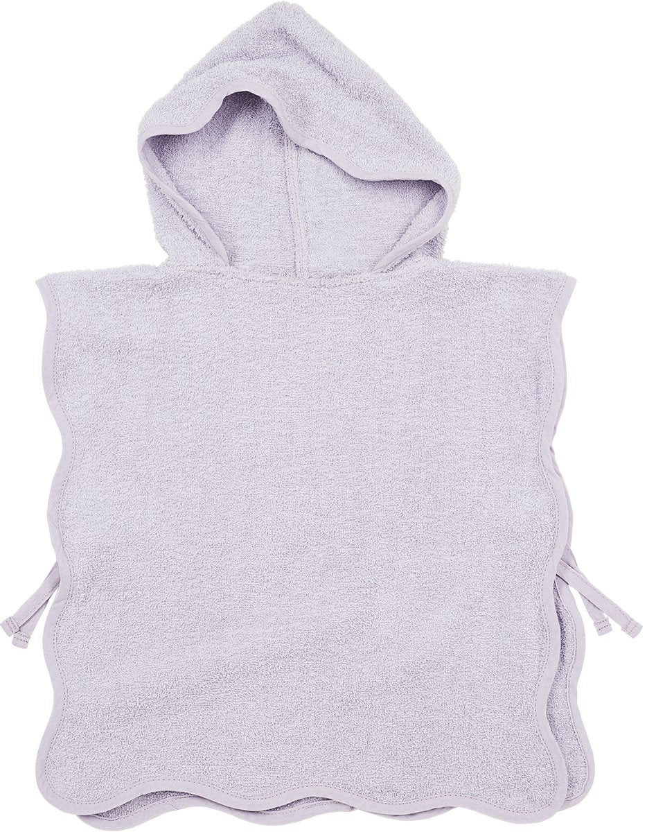Meyco baby wavy badponcho - badstof - soft lavender - 1-3 jaar