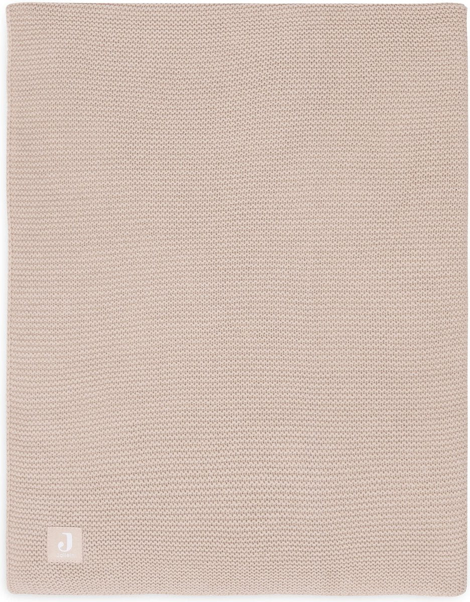 Jollein - deken ledikant 100x150cm basic knit - dekentje baby - wild rose