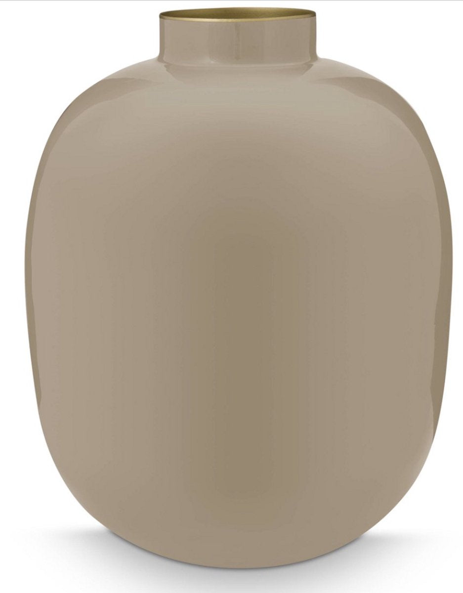 Pip studio - vaas - khaki - ijzer - 25x32cm