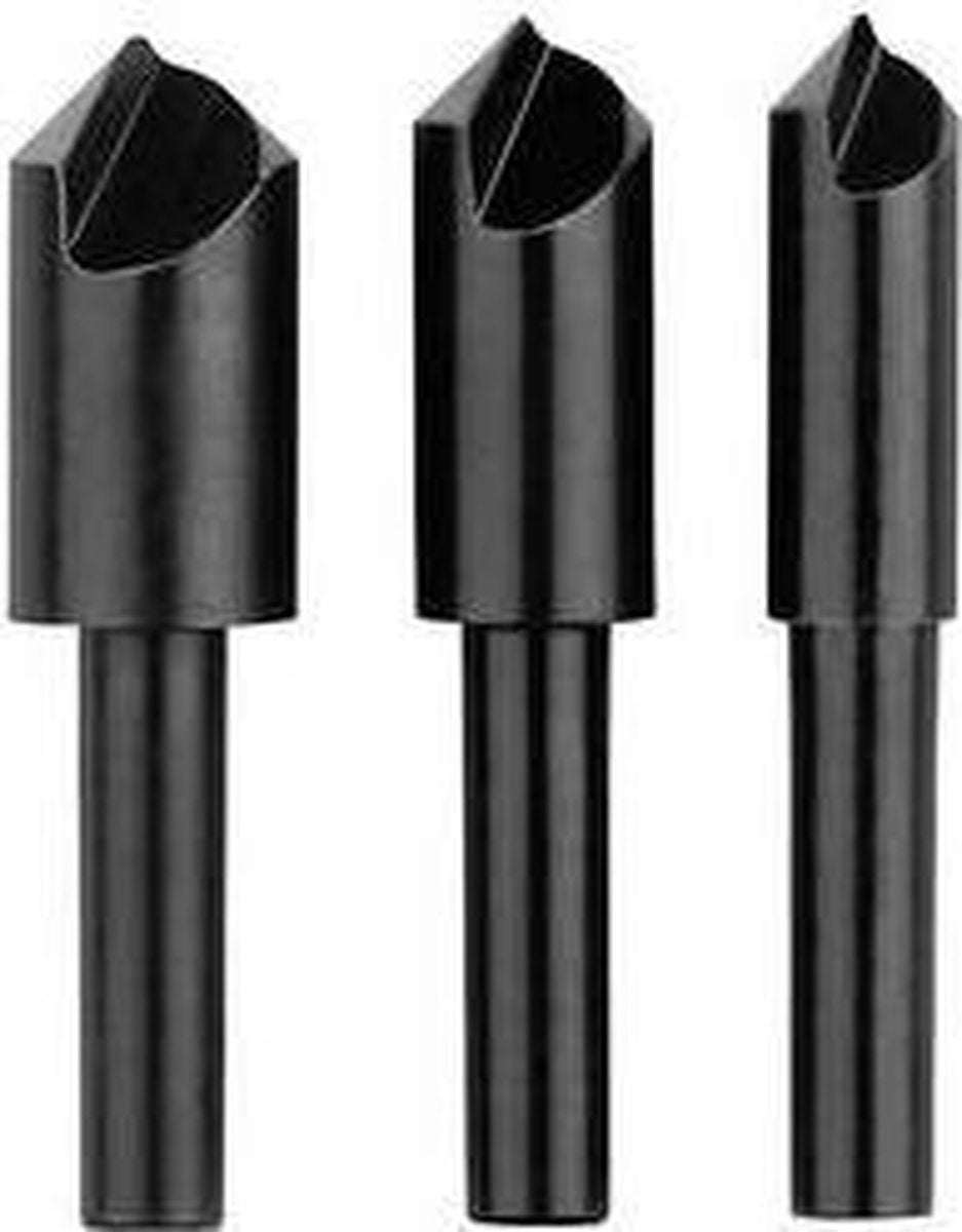 Bosch - 3-delige conische verzinkboor-set met 1 boorplaatje 8,0; 10,0; 12,0 mm