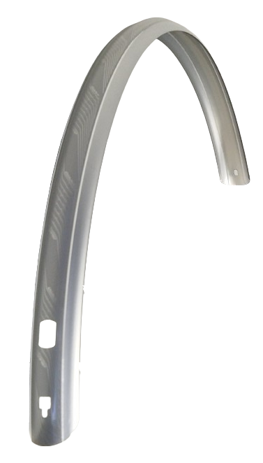 Sks gigantisch achterspatbord 28 inch kunststof 45 mm zilver creme bies