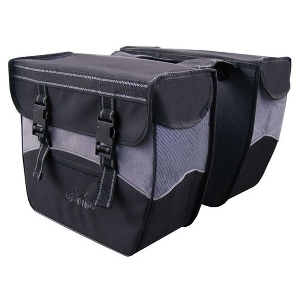 Greenlands Tas dubbel zwart-wit. afmeting 35x31x14cm. totaalinhoud 34L