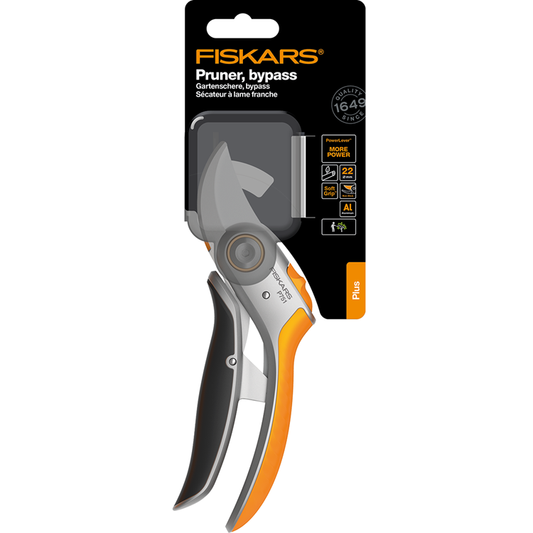 Fiskars 1067656 - plus powerlever meta- len snoeischaar bypass p751 | 4 stuks