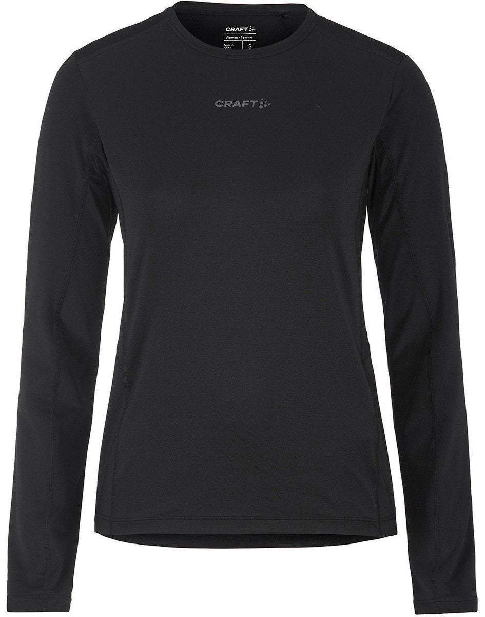 Craft adv essence ls tee 2 w dames sportshirt - zwart