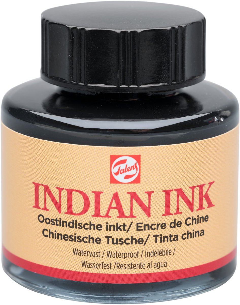 Talens oostindische inkt flacon 30 ml zwart 700