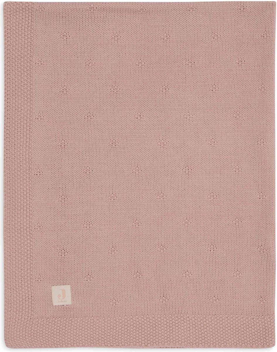 Jollein - deken wieg 75x100cm - wiegdeken, wiegdekentje, dekentje baby - cosy knit wild rose