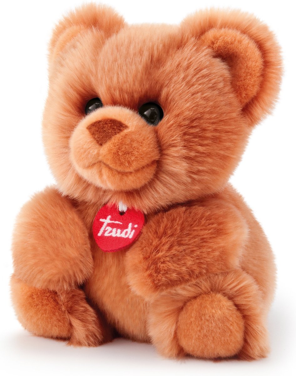 Trudi fluffy knuffel beer 19 cm - hoge kwaliteit pluche knuffel - knuffelbeer voor jongens en meisjes - bruin - 16x19x13 cm maat s