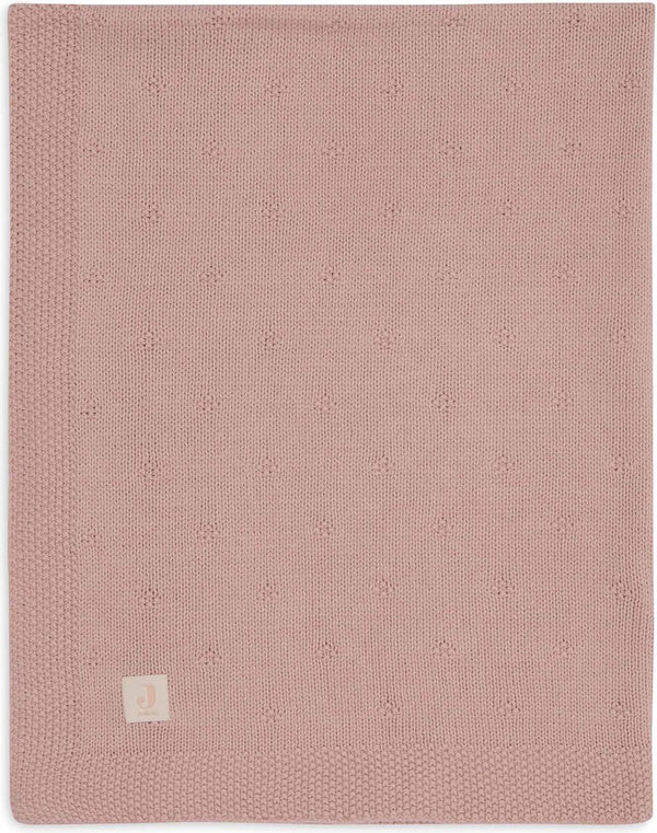 Jollein - deken ledikant 100x150cm - dekentje baby - cosy knit wild rose