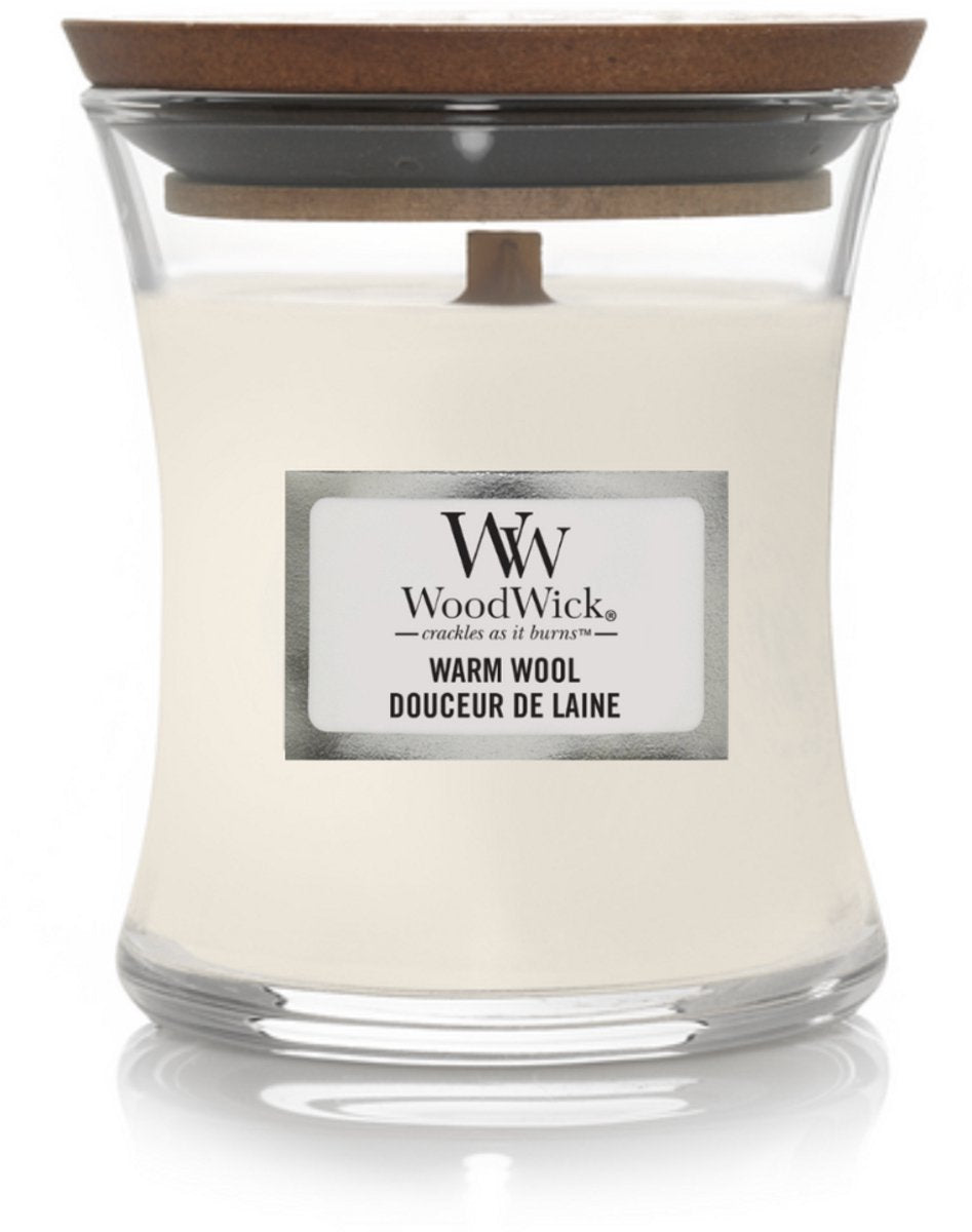 Woodwick geurkaars mini warm wool 85 gr