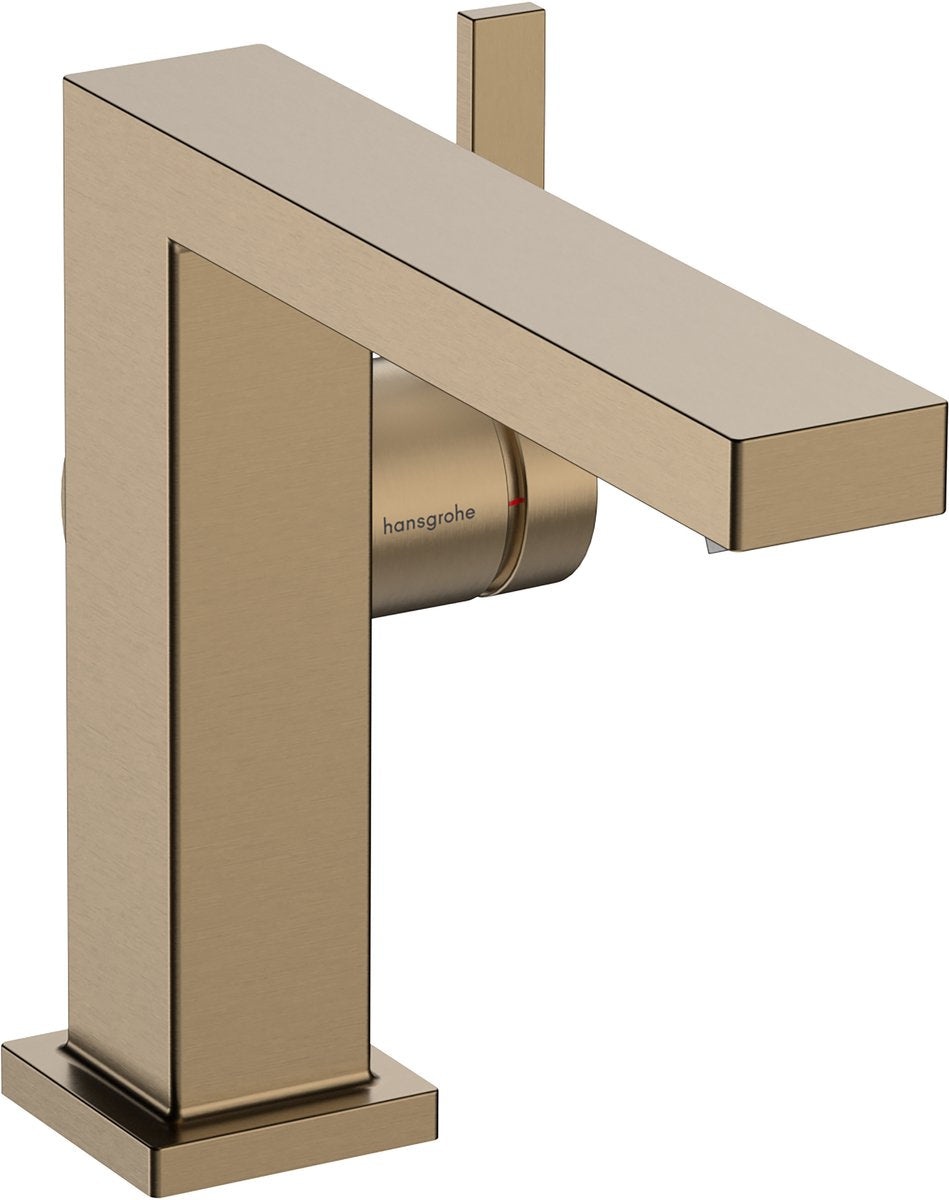 Hansgrohe tecturis e - wastafelkraan - ééngreeps bediening - coolstart energiebesparend - zonder waste - 110mm maat - brushed bronze