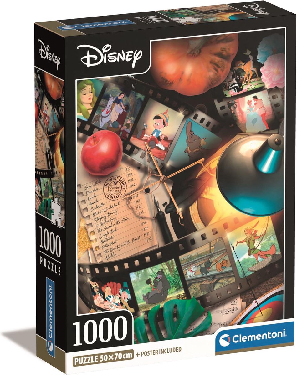 Clementoni Puzzel Disney 100 Jaar - Klassiekers, 1000st.