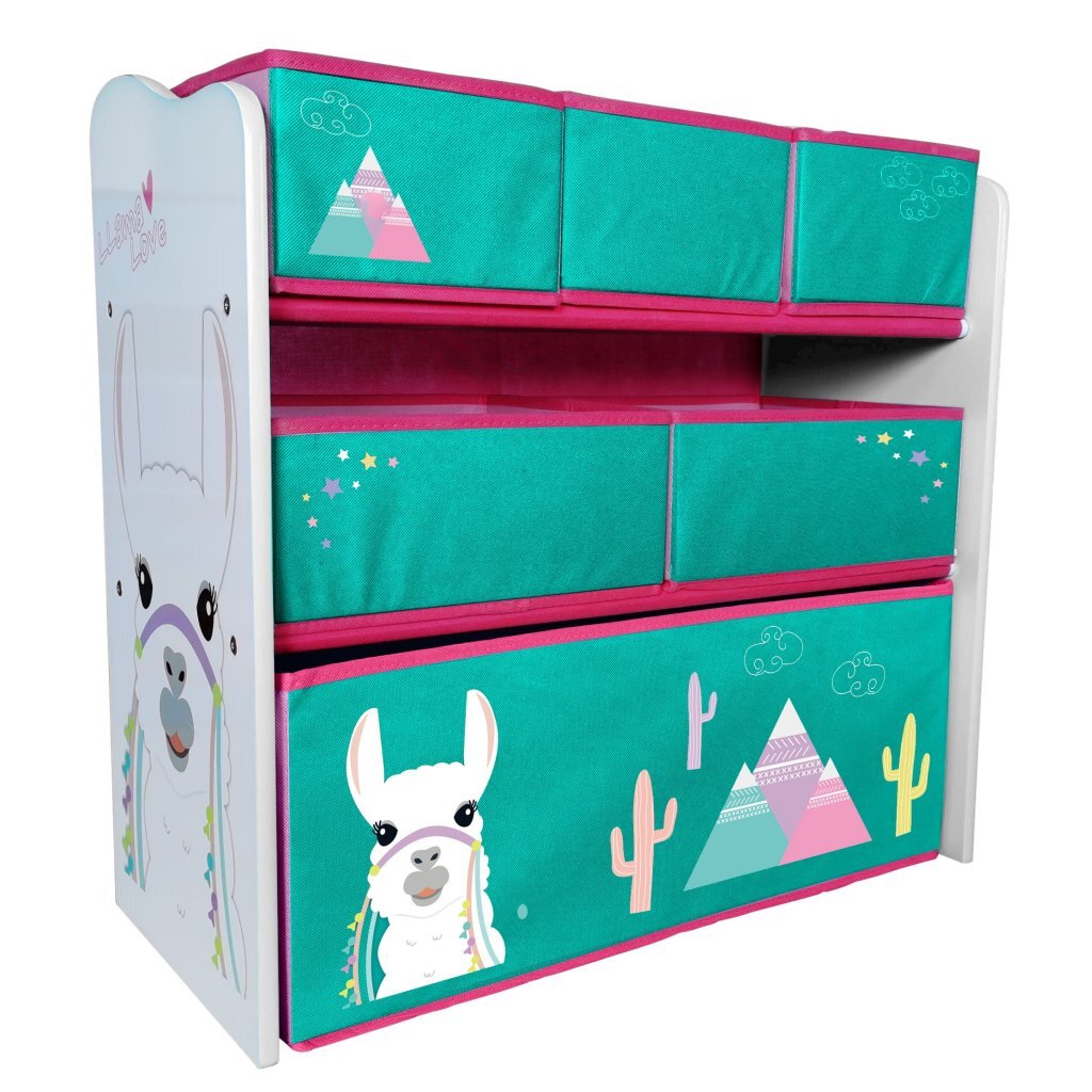 Lama houten speelgoed opbergkast