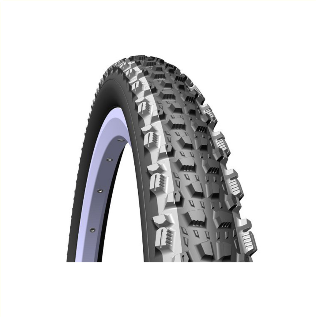 Buitenbandmitas scylla v75 kleur: zwart wit zonder reflectie maat: 26x2.1, etrto 54-559