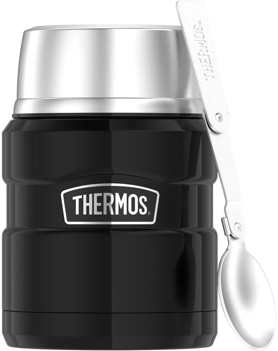 Thermos stainless king voedseldrager - charcoal black polished - 470ml