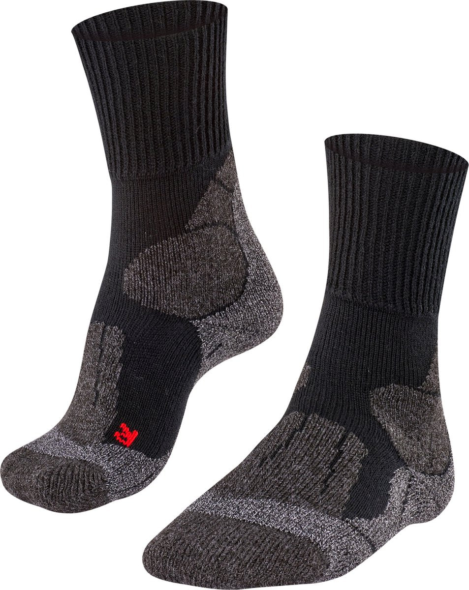 Falke tk1 anti-blaar dik wol functioneel materiaal wandelsokken heren zwart - maat 44-45