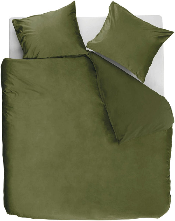 Ambiante velvety dekbedovertrek - lits-jumeaux - 240 x 200 220 cm - groen