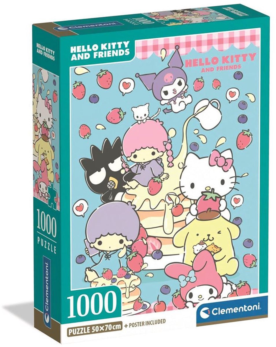 Clementoni – 37117 – puzzel – 1000 stukjes – hello kitty