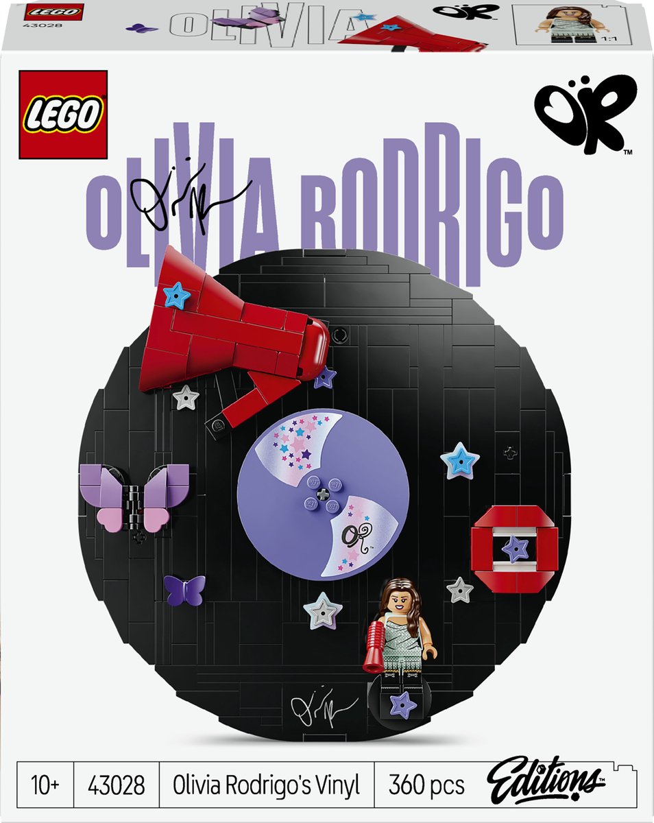 Lego editions olivia rodrigo's vinylplaat bouwpakket voor kinderen - 43028