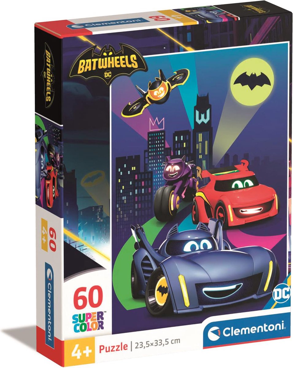 Clementoni legpuzzel superkleuren batwheels, 60st.