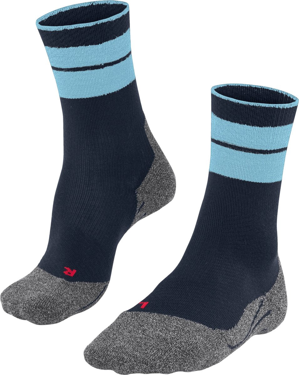Falke tk stabilizing anti-blaar dik wol functioneel materiaal wandelsokken heren blauw - maat 44-45