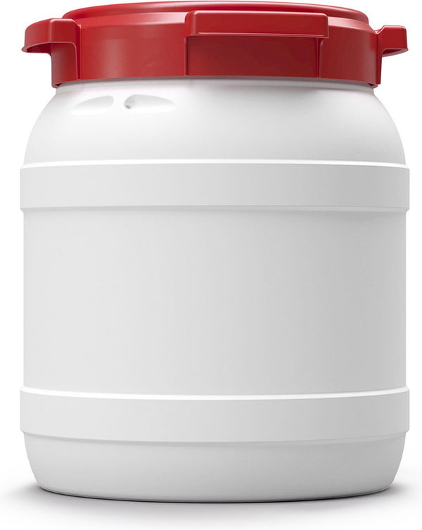 Curtec waterkluis 15,4 liter - water- en luchtdicht - wit rood