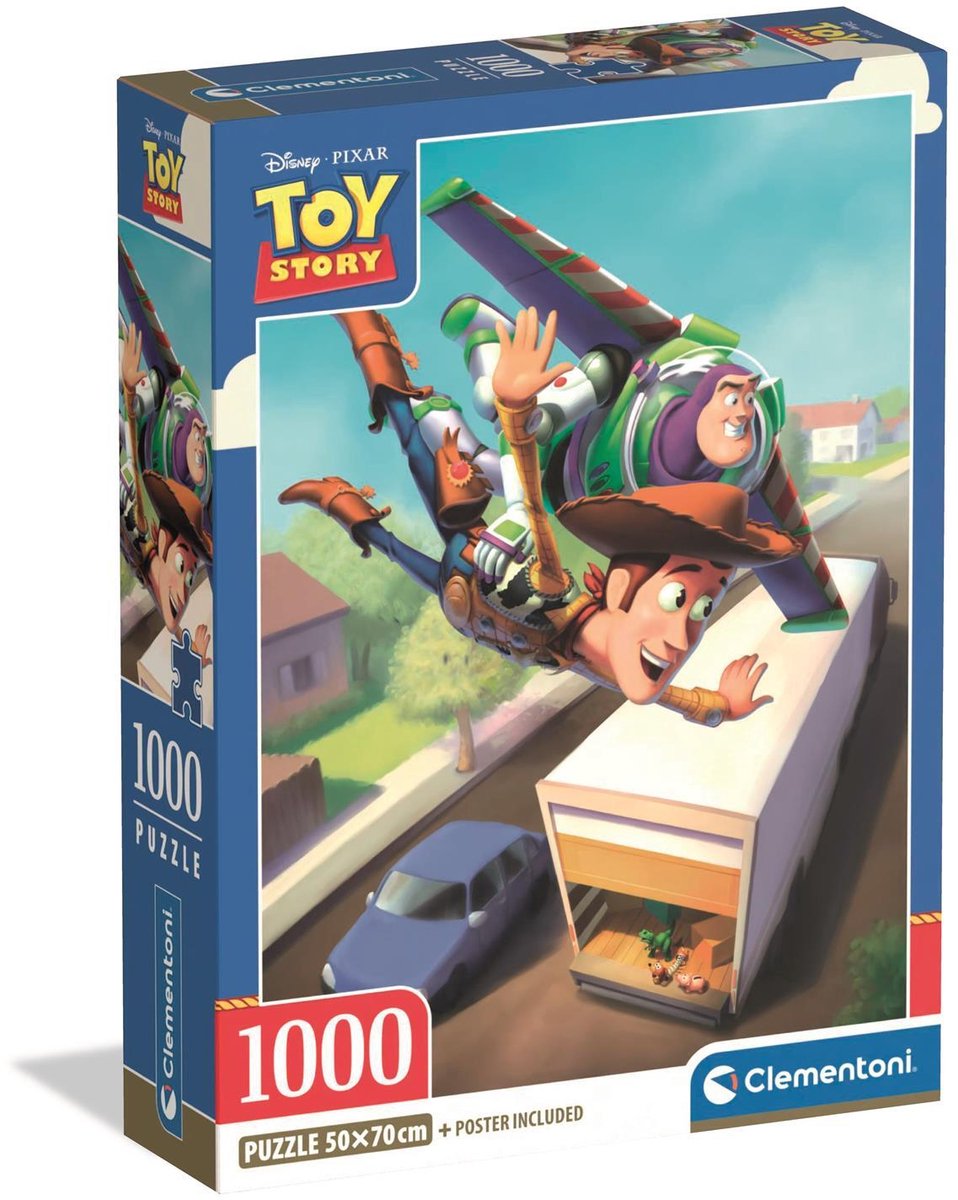 Clementoni legpuzzel disney toy story - puzzel 1000 stukjes - jigsaw puzzle - puzzels en legpuzzels voor volwassenen