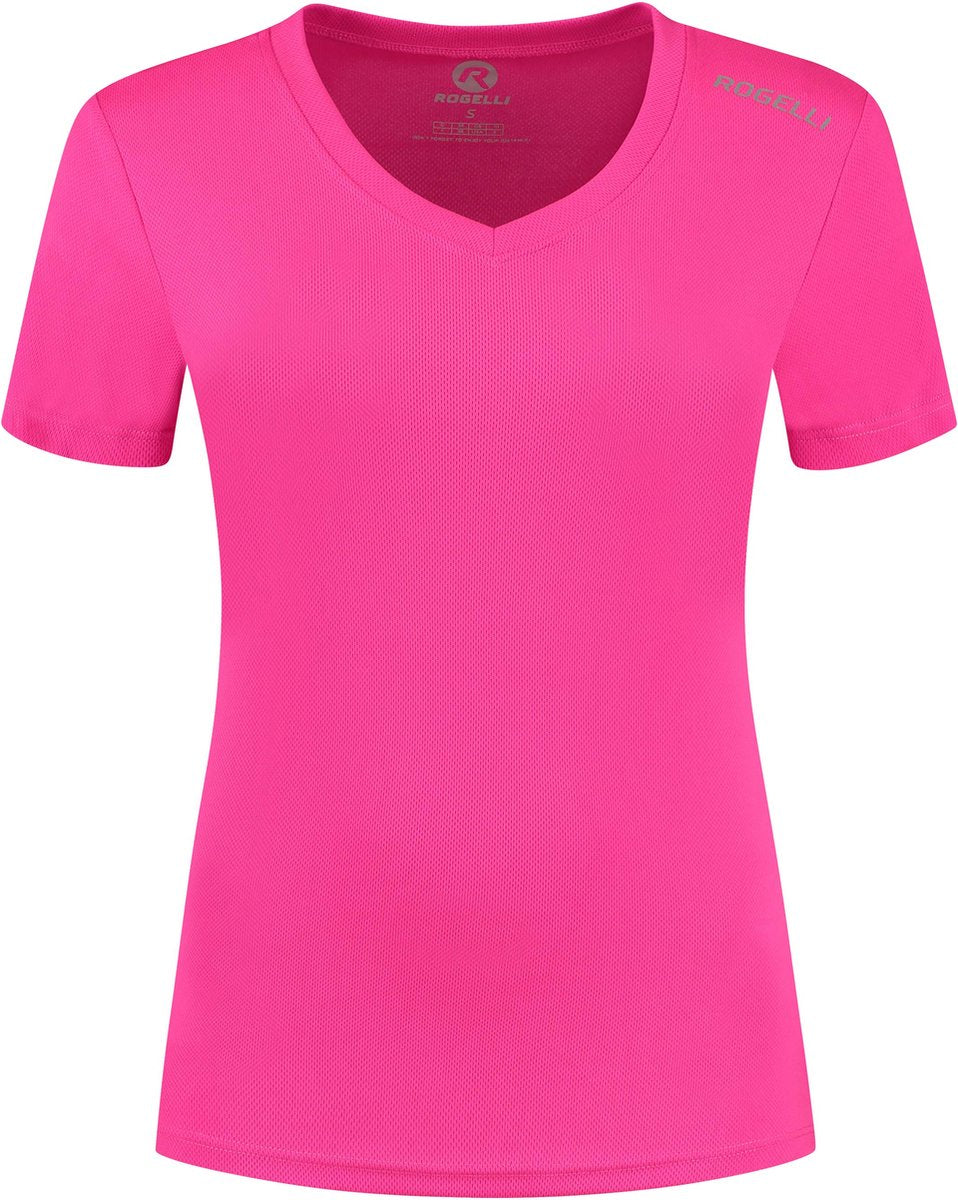 Rogelli promo hardloopshirt dames - korte mouwen - roze - xl