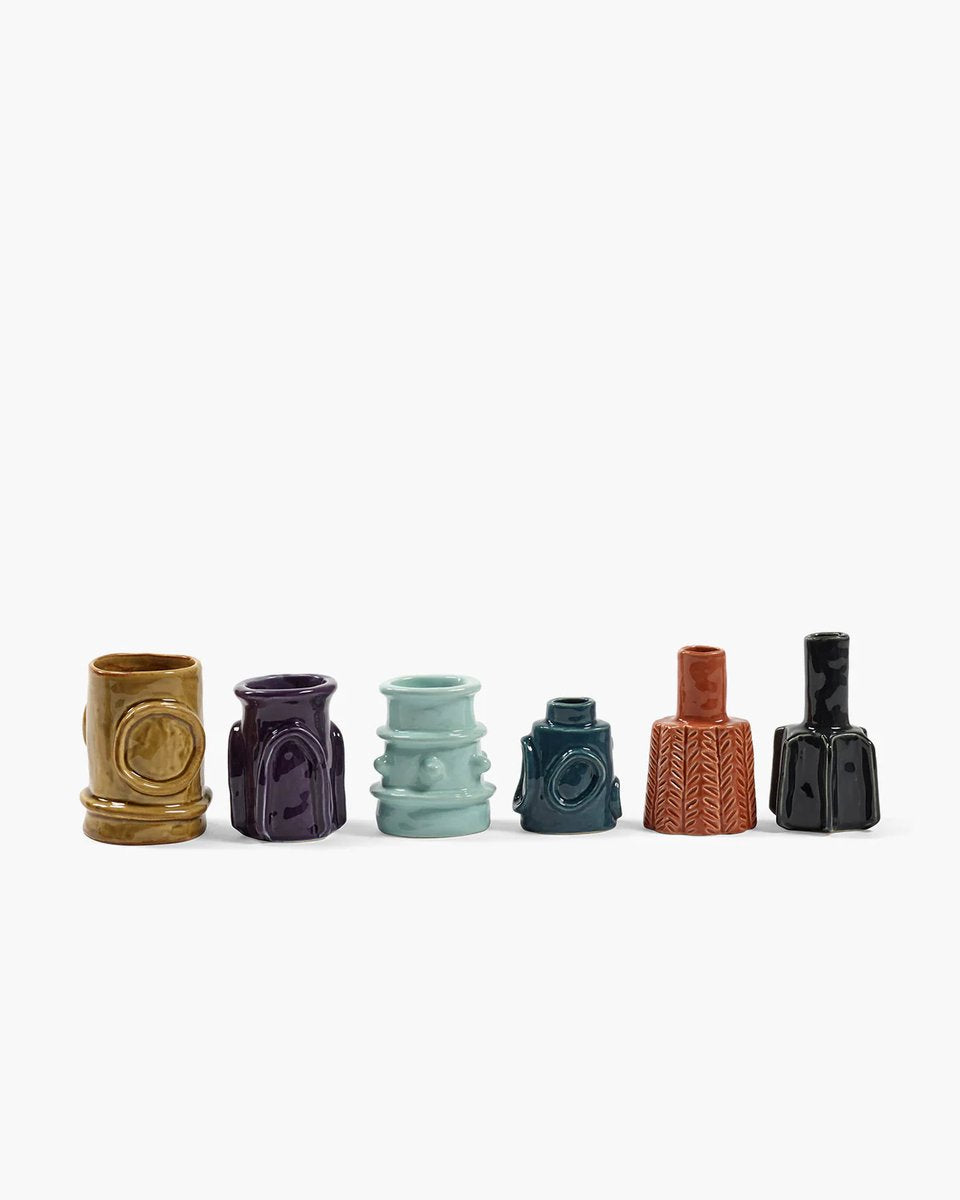 Serax - marie michielssen - vaas assortiment - mix kleuren - 8 ø - 6 stuks