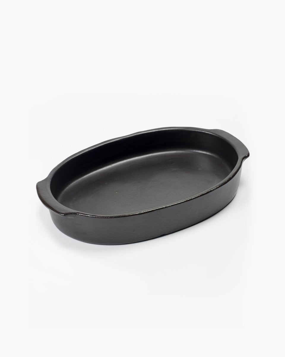 Serax - pascale naessens pure - ovale oven-serveerschaal l - zwart -