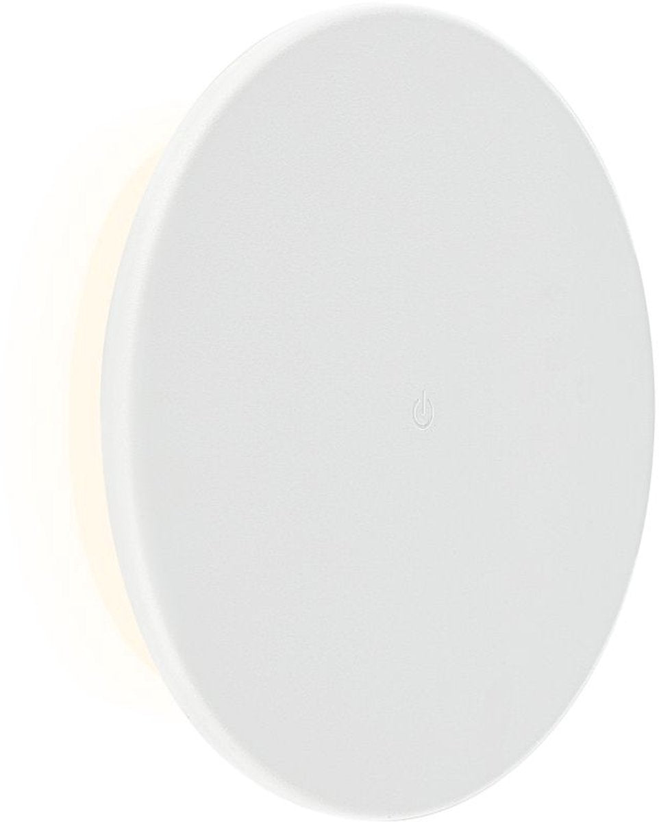B.k.licht briloner – buiten wandlamp oplaadbaar – usb-c – dimbaar - warm wit licht – zwart – ø25