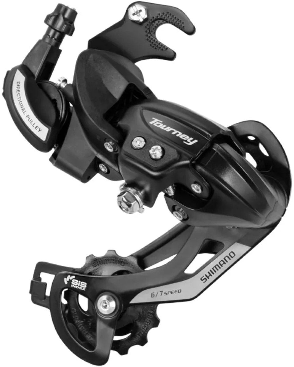 Dérailleur arrière 6 7 vitesses Shimano Tourney TY500 avec crochet (B-Type) - noir