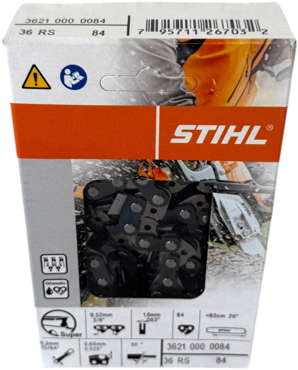 Stihl 3 8 rapid super (rs) zaagketting 63 cm 3 8 1.6 mm ( 36210000084 )