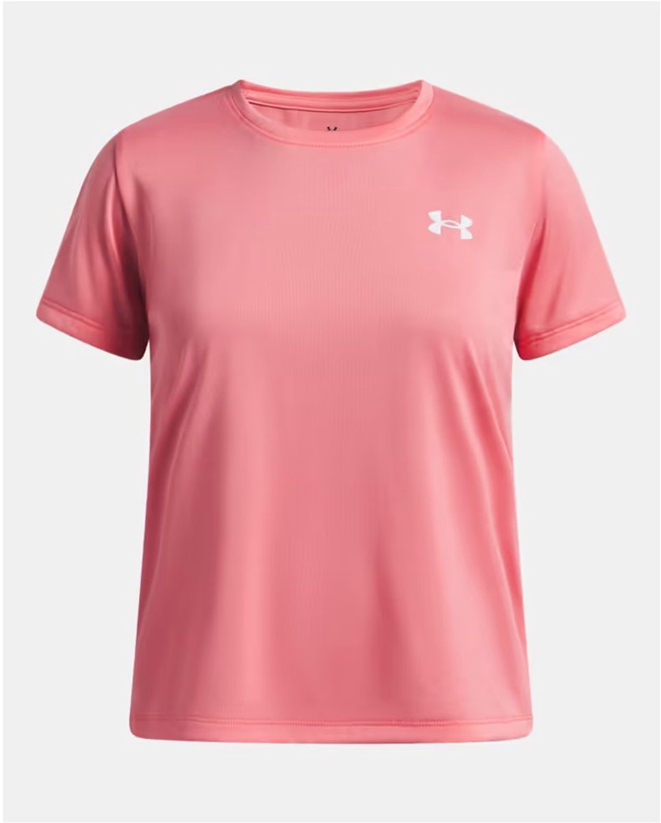 Under armour ua tech ssc-pnk meisjes sportshirt - bittersweet roze - wit