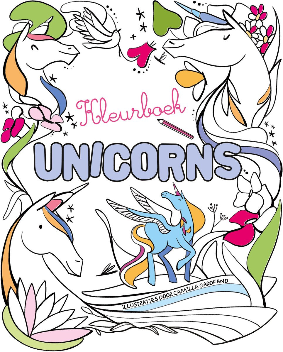 Boek kleurenboek eenhoorns