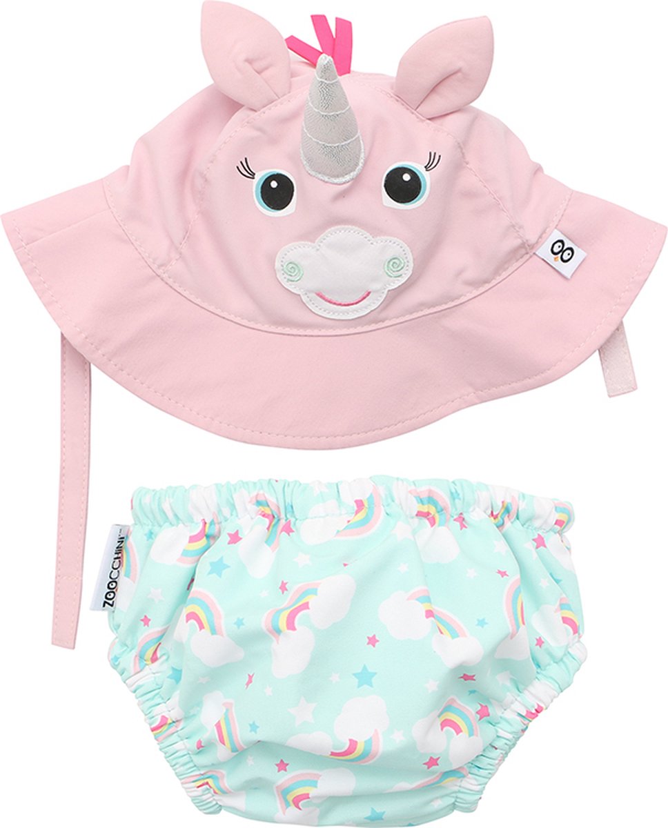 Zoocchini - uv zwemluier en zonnehoedje - allie the alicorn - medium - 6-12 maanden