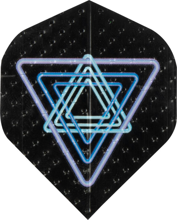 Faver dart flights - 3 stuks - pvc - zwart wit met print