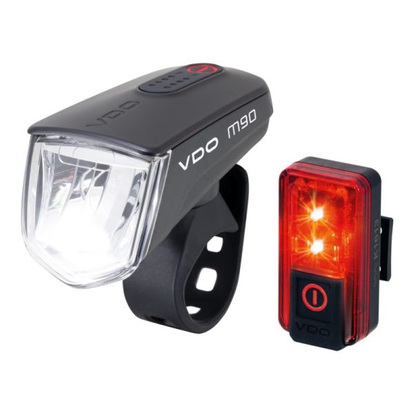 Verlichtingset VDO Eco Light M90 USB + ROOD PLUS USB