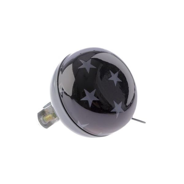 Nv ding dong bel 60mm sterren zwart met sterren kaart