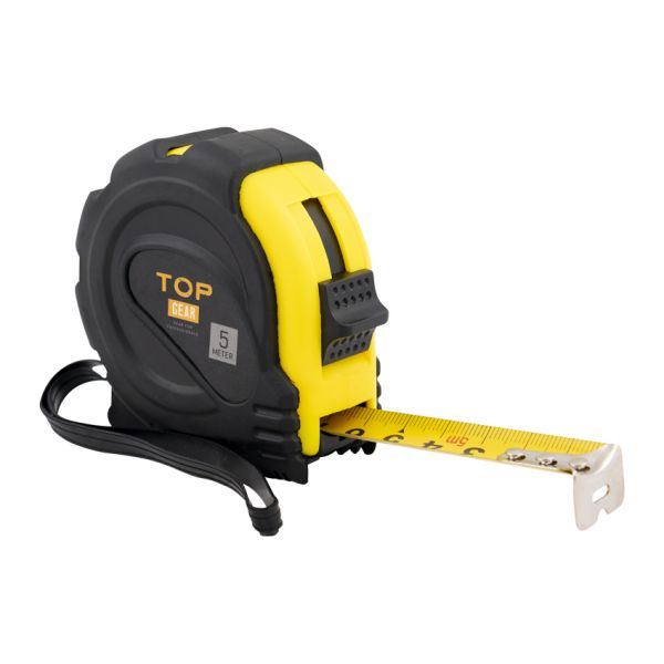 Topgear tape measure 5 mtr. rubber grip