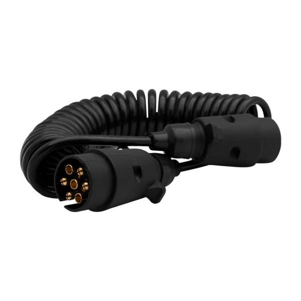 Spiral cable 7 p. 12v plugs