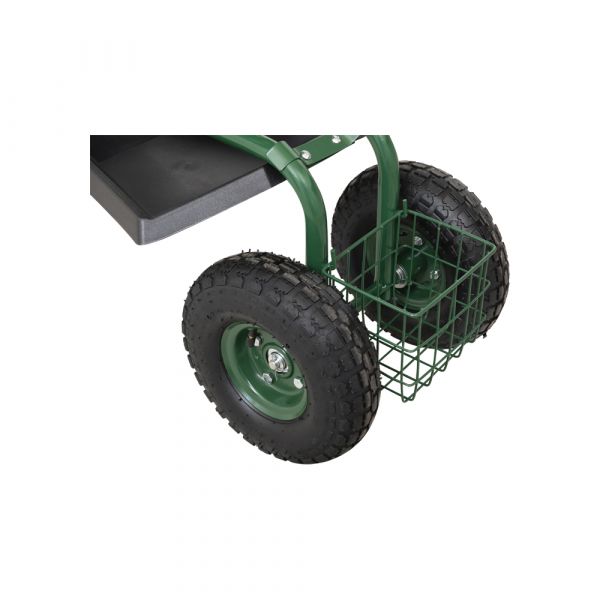GARDENGEAR Chariot de siège de jardin jusqu'à 150 kg.