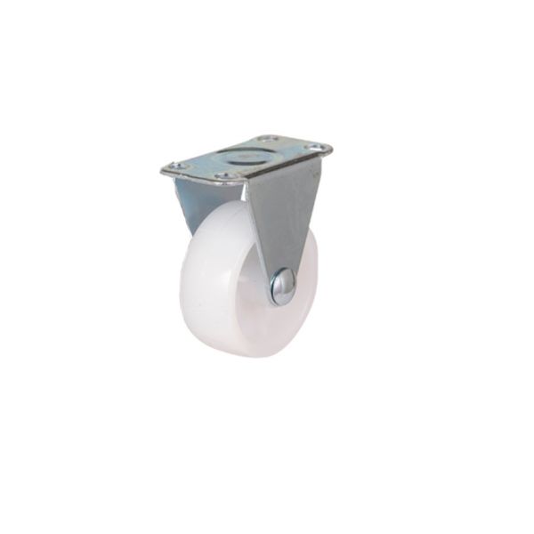 Tarsus bok + zwenkwiel 40 mm., wit