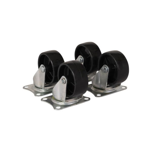 Aanhangwagen TRAILERGEAR 4 x Zwenkwiel 50 mm. zwart