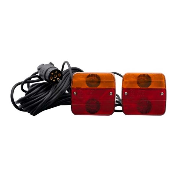 Trailer lighting set 12 m 7-pin + magnet