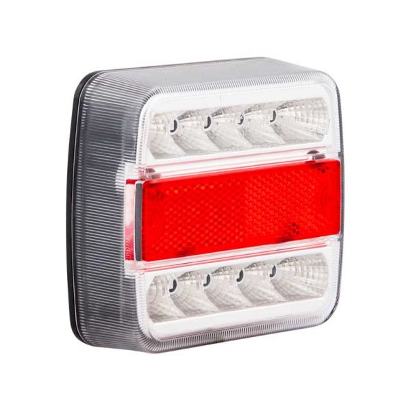 Trailergear rear light 98x105mm. LED white l=r