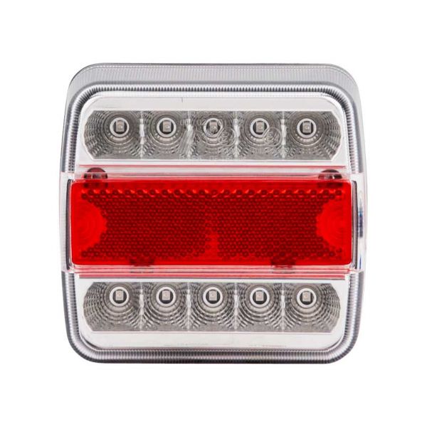 Trailergear rear light 98x105mm. LED white l=r