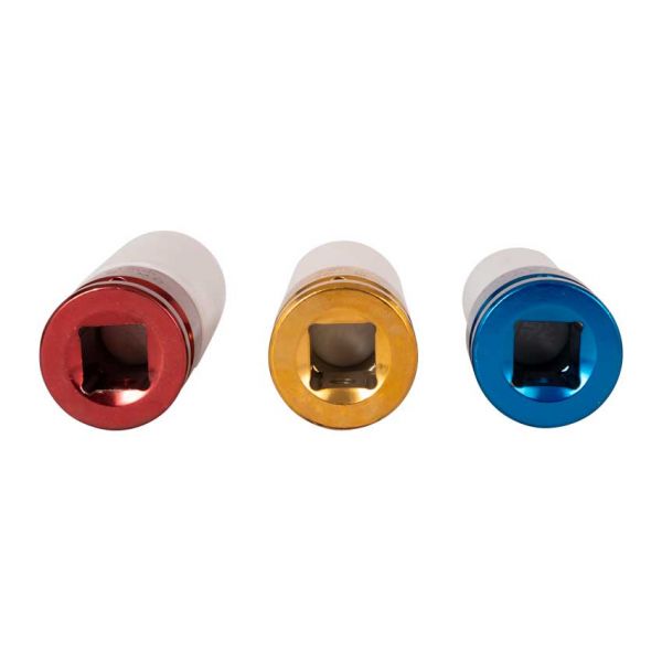 Jeu de 3 douilles 17-19-21 mm.