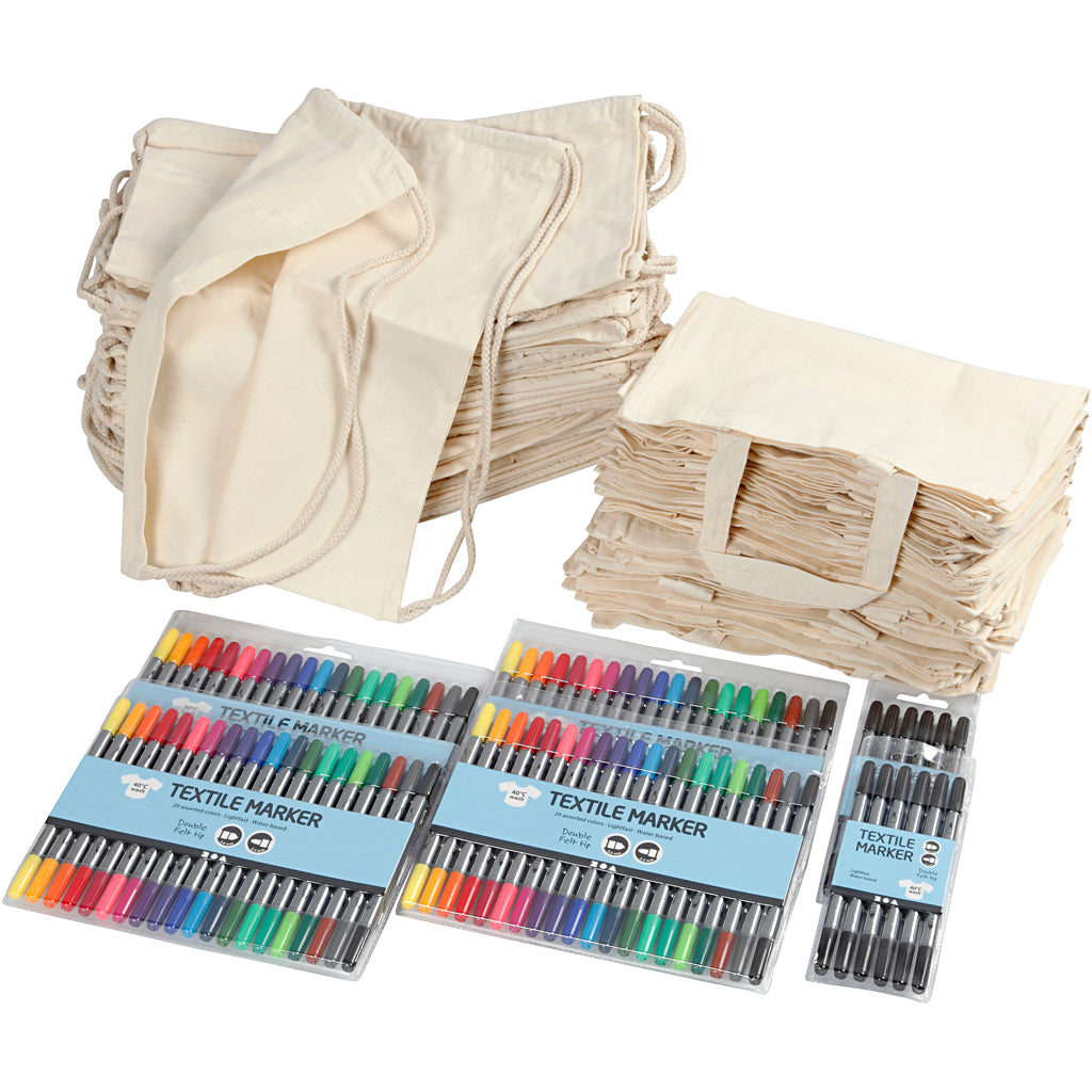 Creative company https: www.cchobby.nl groepsset-hobbyset-schoen-en-draagtassen-met-stiften-afm-27-5x30-cm-diverse-kleuren-1-set
