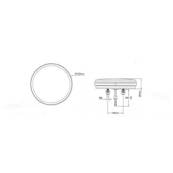Ac Achterlicht Dynamische LED ROND